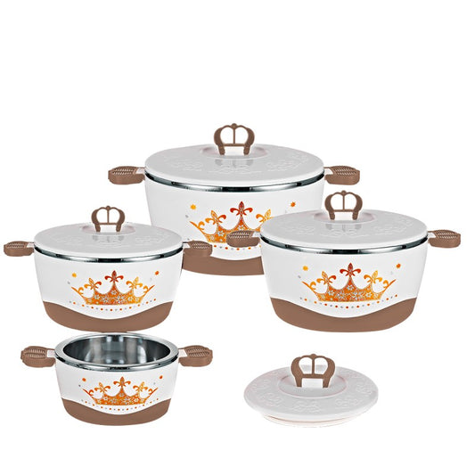 Caserole termice - set 4 piese, cu interior din inox, Naimeed, diverse culori ❘ D4815