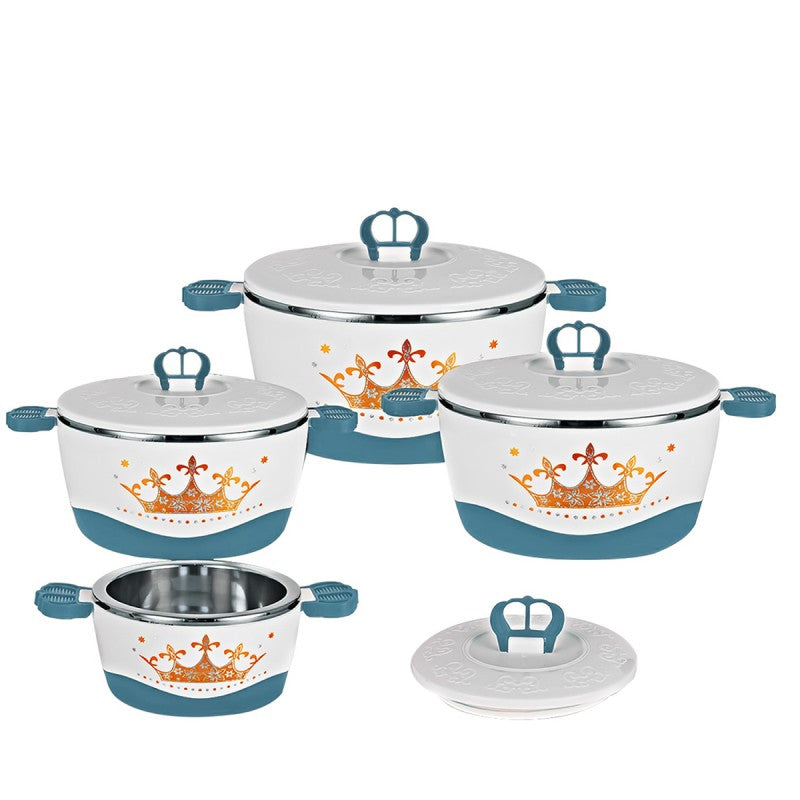 Caserole termice - set 4 piese, cu interior din inox, Naimeed, diverse culori ❘ D4815