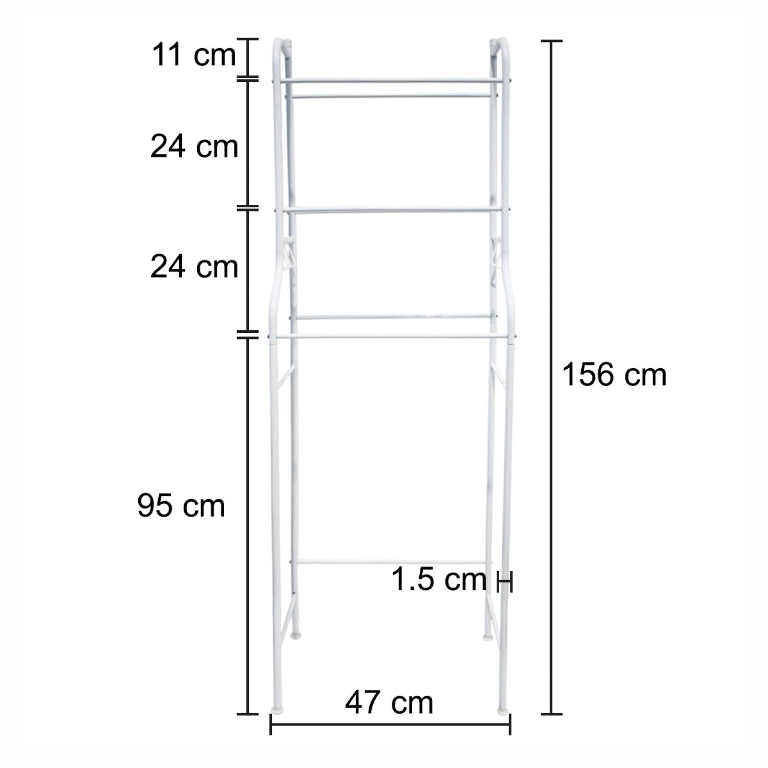Raft de baie, 3 polițe deasupra toaletei - organizare verticală eficientă ❘ D4821