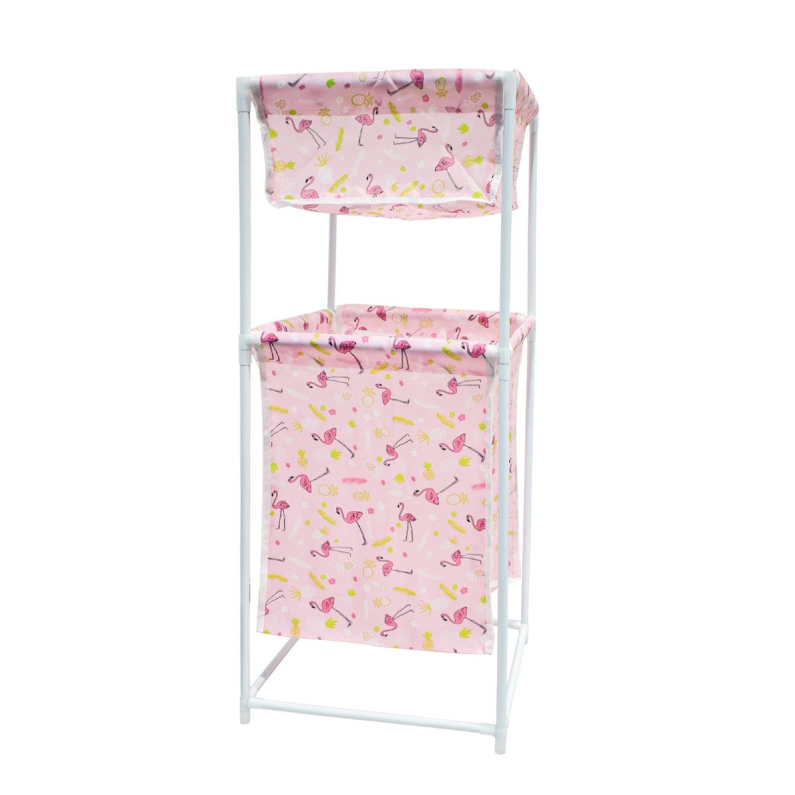 Coș de rufe, material textil, Roz/Galben/Albastru ❘  D4839R / D4839G / D4839A9