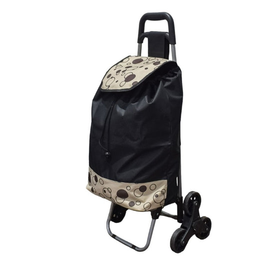 Căruț de piață pliabil – 6 roți, 37L, cadru metalic, sac impermeabil ❘ D4943
