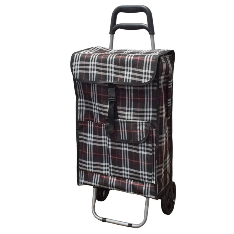 Cărucior de piață pliabil, cadru din aluminiu, 2 roți, 43 L, diverse culori ❘ D4945