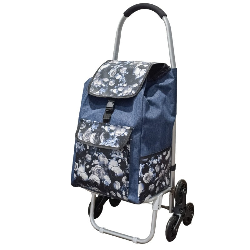 Carucior de piață pliabil, cadru din aluminiu, roți din silicon, 6 roți, 49 L ❘ D4948