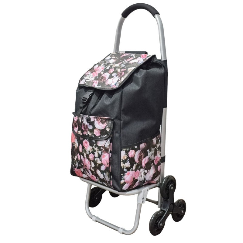 Carucior de piață pliabil, cadru din aluminiu, roți din silicon, 6 roți, 49 L ❘ D4948