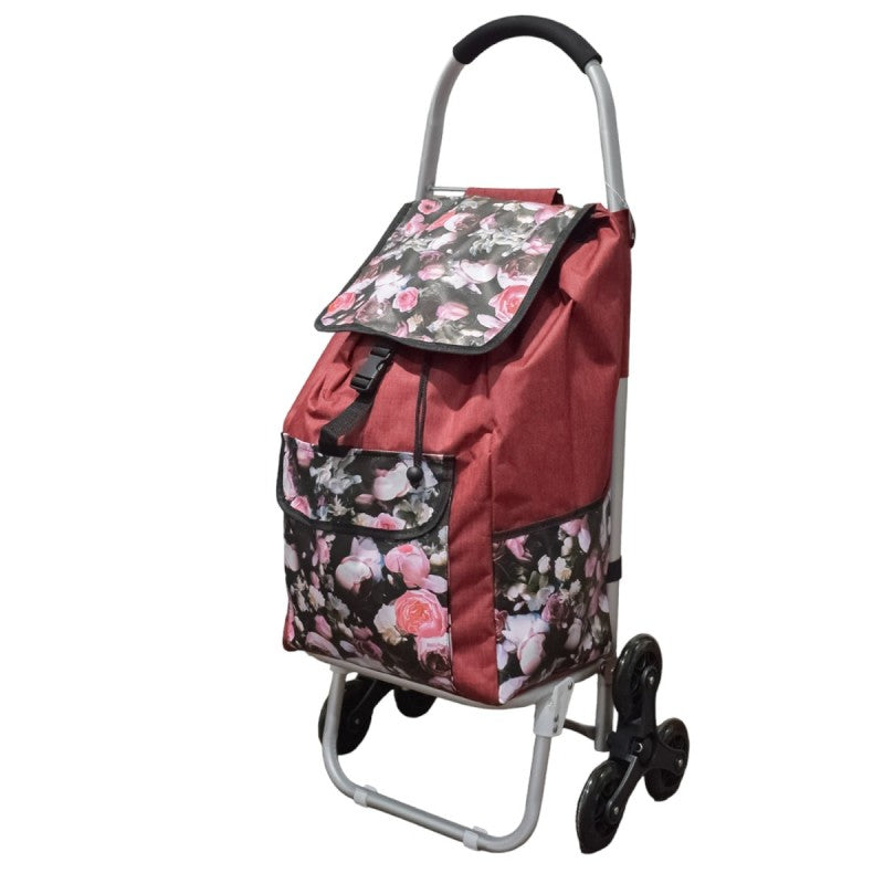 Carucior de piață pliabil, cadru din aluminiu, roți din silicon, 6 roți, 49 L ❘ D4948