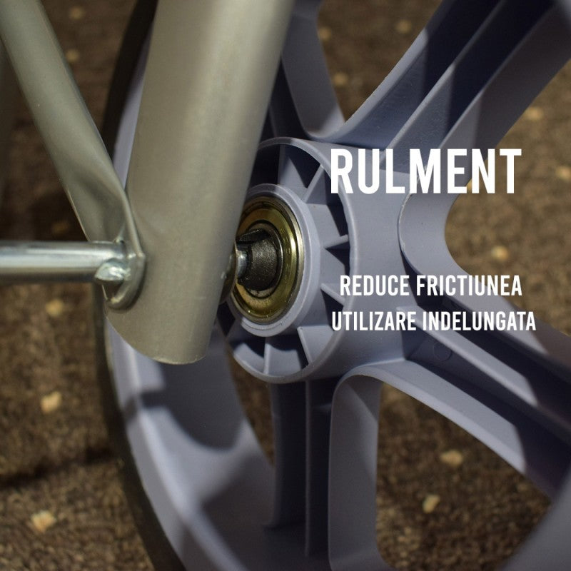 Cărucior de piață pliabil, cadru din aluminiu, 2 roți, 49 L ❘ D4949