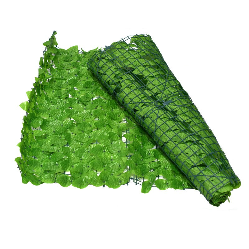 Plasă tip iederă pentru gard, terasă sau balcon din frunze artificiale, verde deschis ❘ D4958-GardArtificial