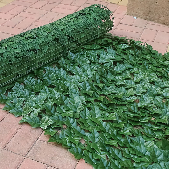 Plasa gard, frunze artificiale, Naimeed D4959, Iedera, paravan pentru balcon, terasa si gard, Verde
