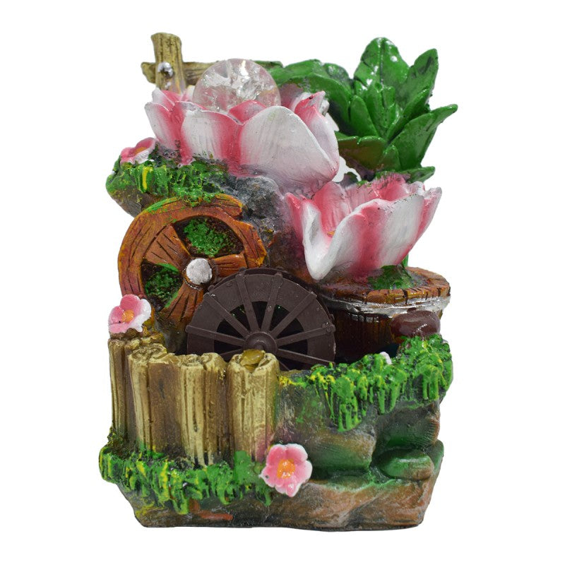 Fântână Arteziană, cu LED, Pompă Submersibilă, 14 x 10 x 20 cm ❘ D5092