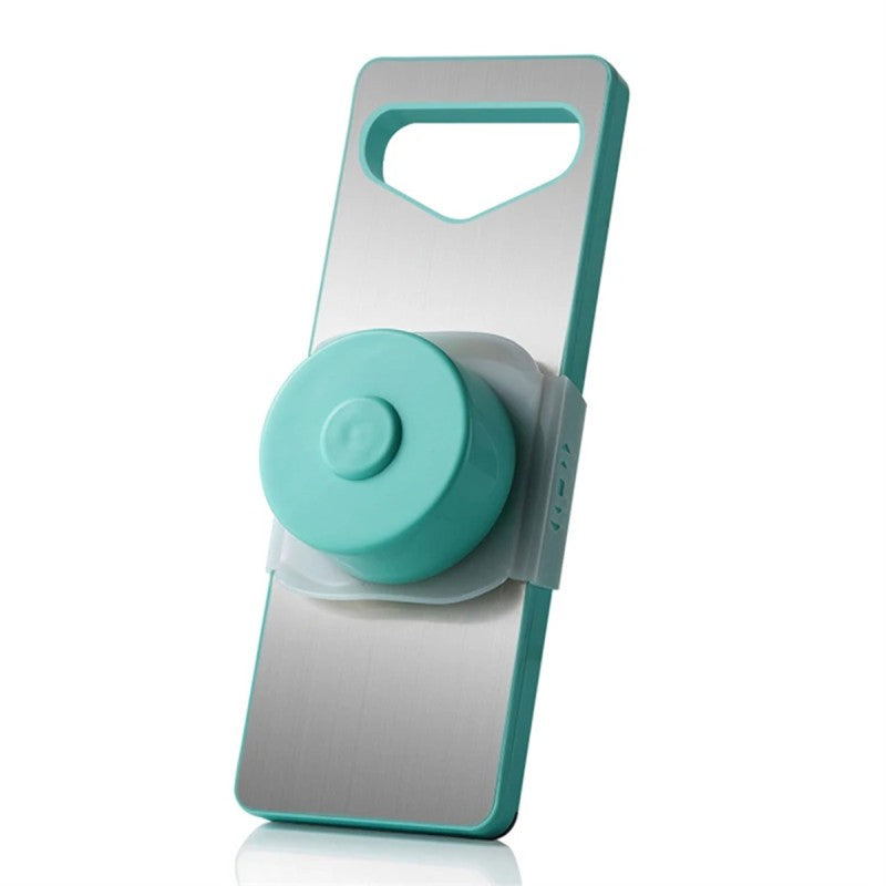 Set: Suport tacâmuri din metal,  Argintiu + Răzătoare multifuncțională, cu 5 lame, Albastru | D4782  + D5130