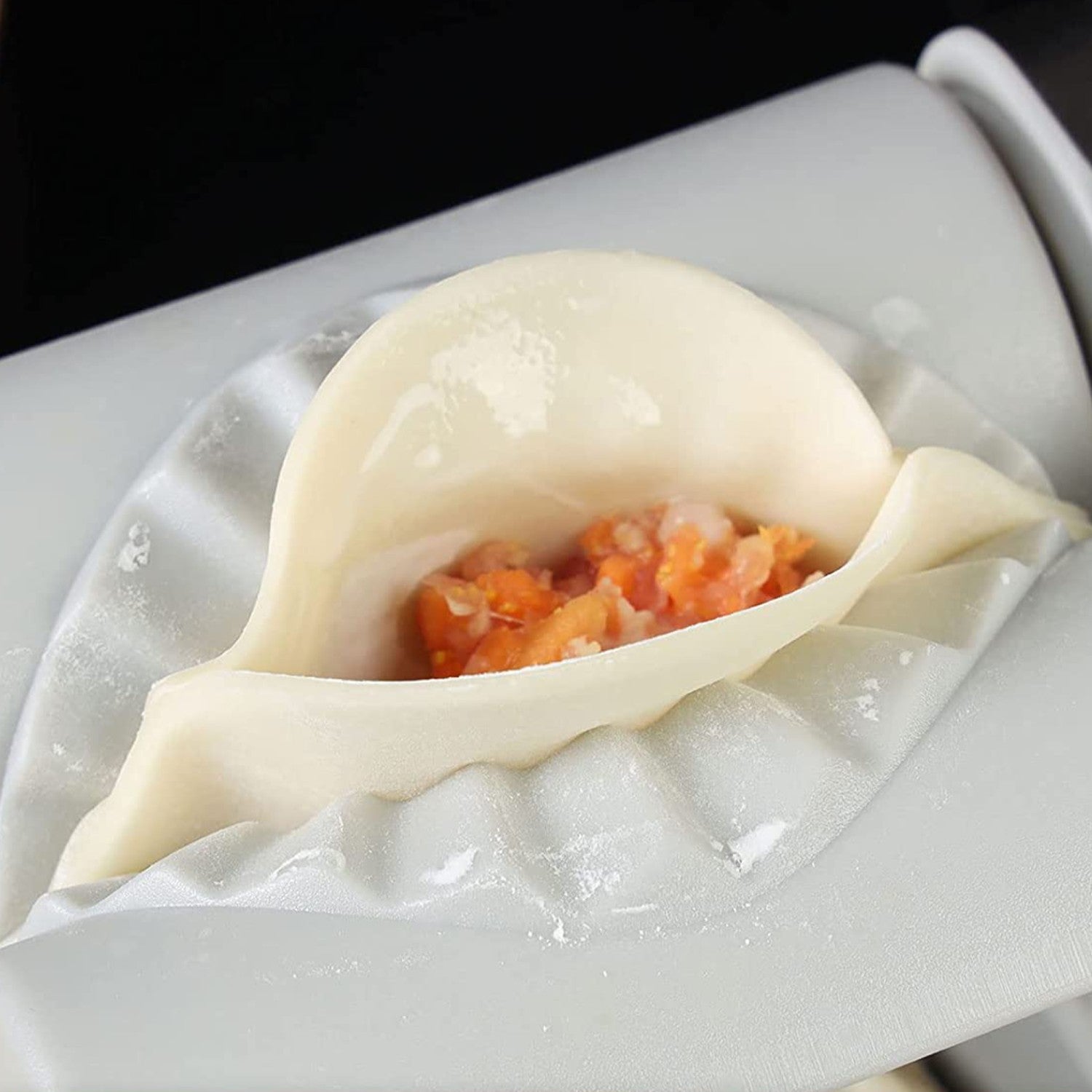 Set: Mini Tocător Manual Usturoi/Legume, Alb + Aparat pentru umplut găluște, colțunași, ravioli, Gri ❘ D5161 / D5133