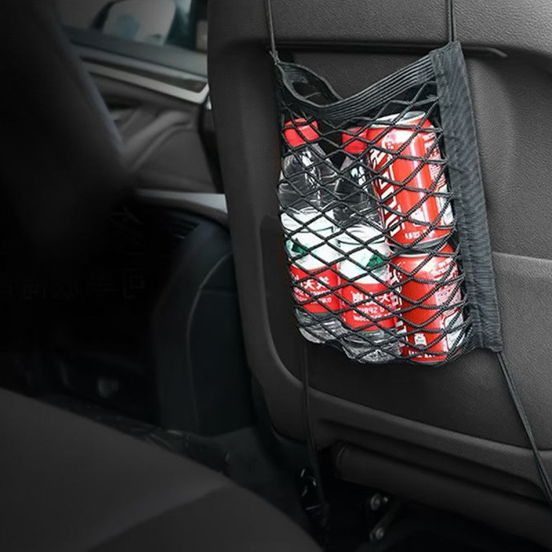 Set: Organizator auto, plasă elastică, Negru + Organizator auto, suport tabletă, Negru | D5139 + D5147