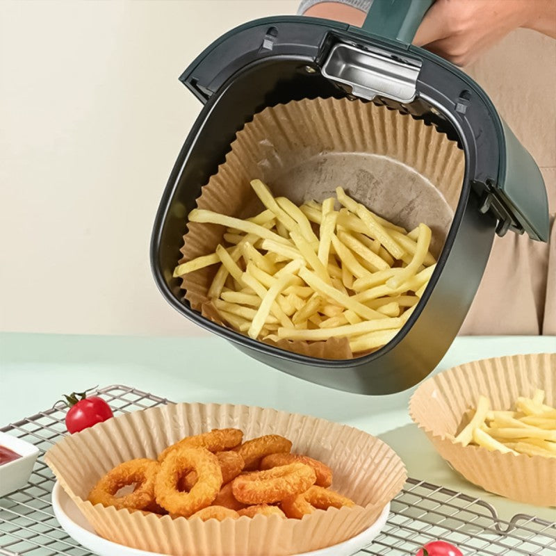 Set 3 x 100 bucăți hârtie de copt, pentru Air Fryer, friteuză, cuptor cu microunde, Maro | D5142