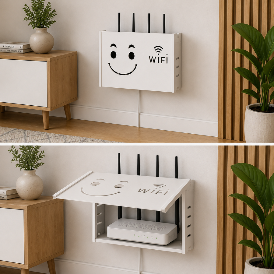 Suport Router Wireless, pentru mascare fire și echipament WIFI, Multiple Modele ❘ D5540 - D4155 - D4154