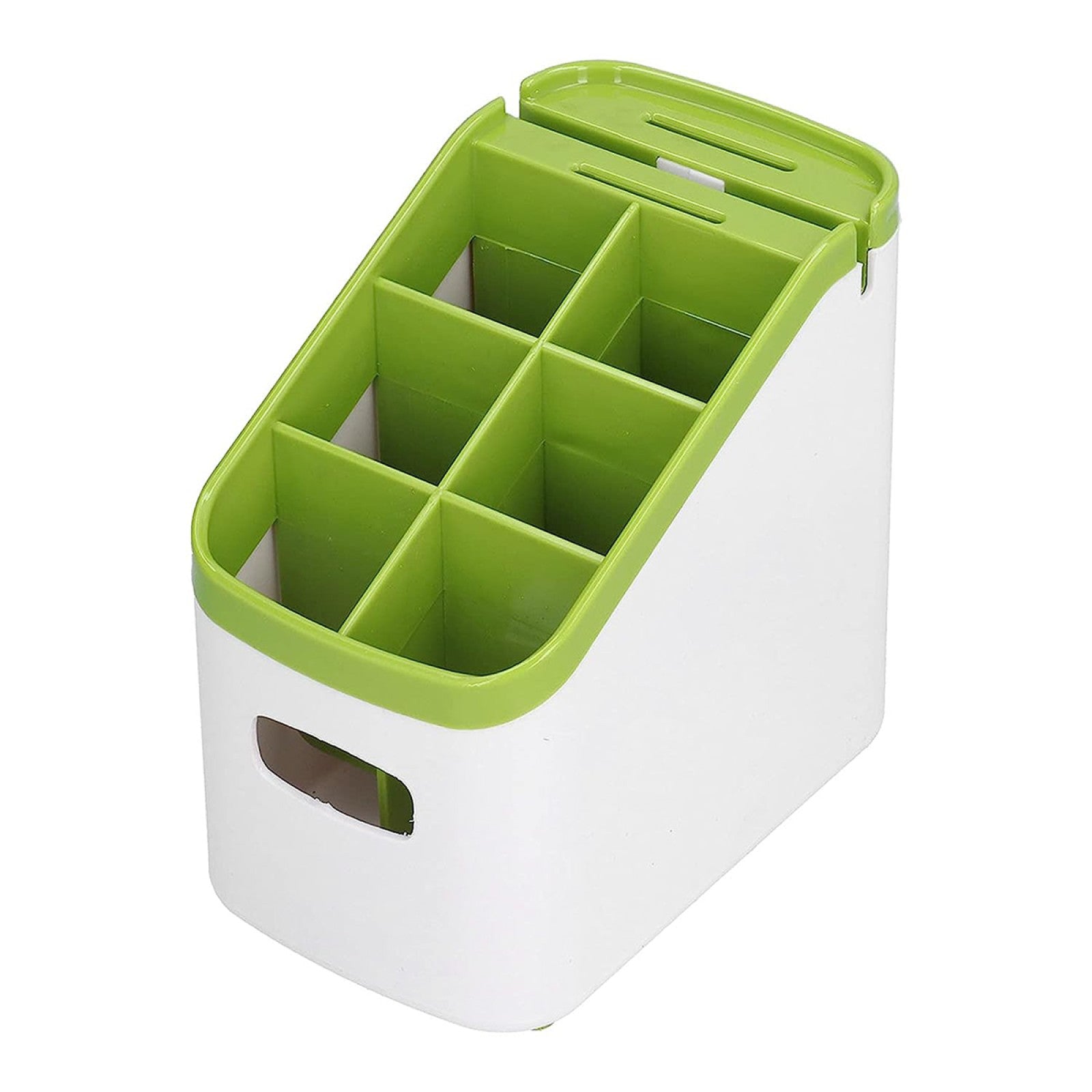 Set: Organizator tacâmuri, Verde + Recipient condimente, cu 4 linguri, Albastru | D5167  + D5274