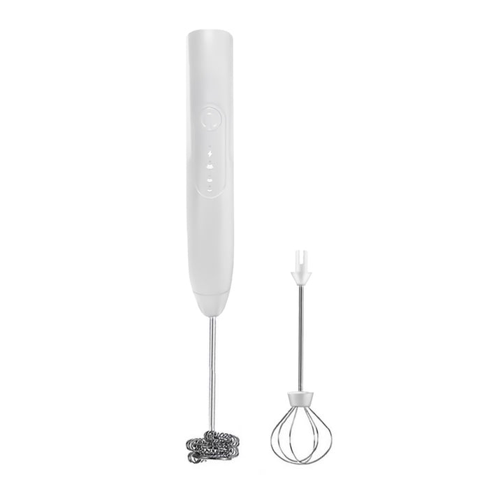 Mini Mixer pentru spuma, lapte si oua, Incarcare USB, Naimeed D5180, Alb