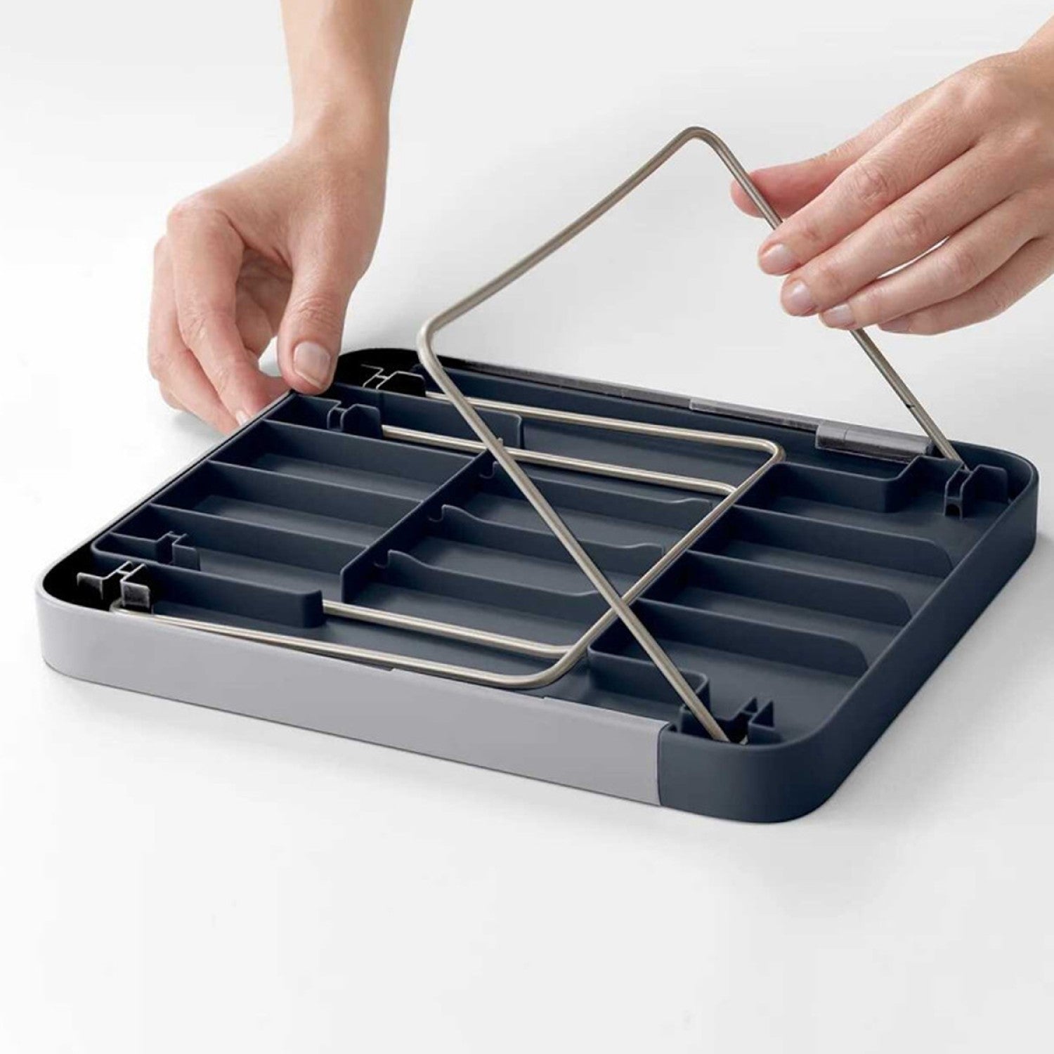 Set: Plită electrică 1000W, Alb + Raft extensibil pliabil, Gri ❘ YQ-1010A / D5207