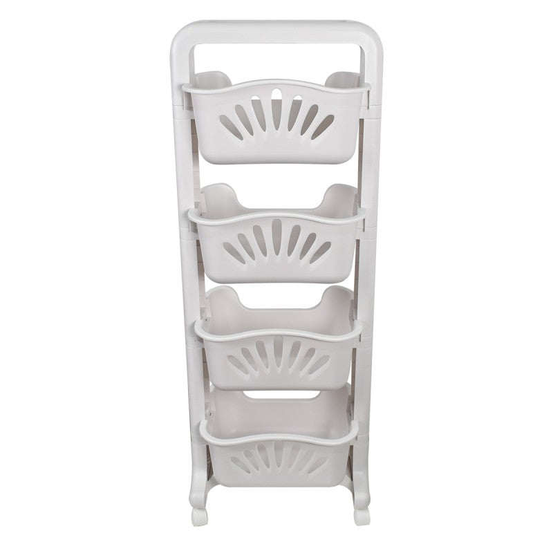 Raft Multifuncțional, 4 Niveluri, Alb, 43 x 24 x 115cm ❘ D5284