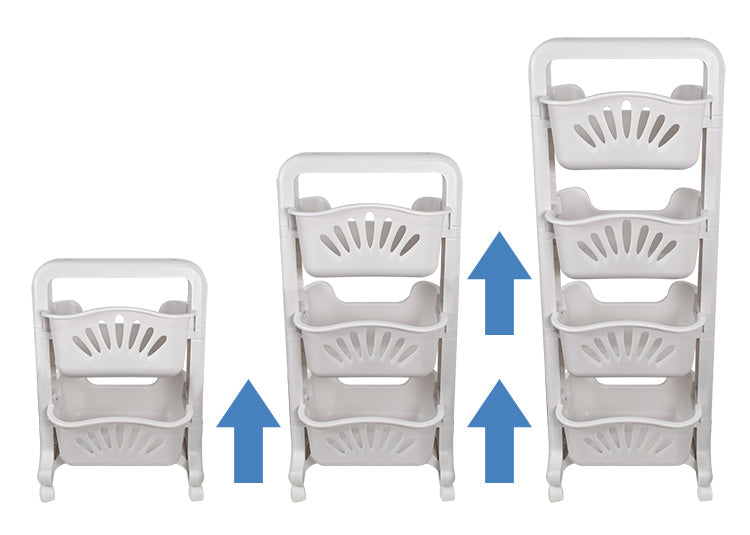 Raft Multifuncțional, 4 Niveluri, Alb, 43 x 24 x 115cm ❘ D5284