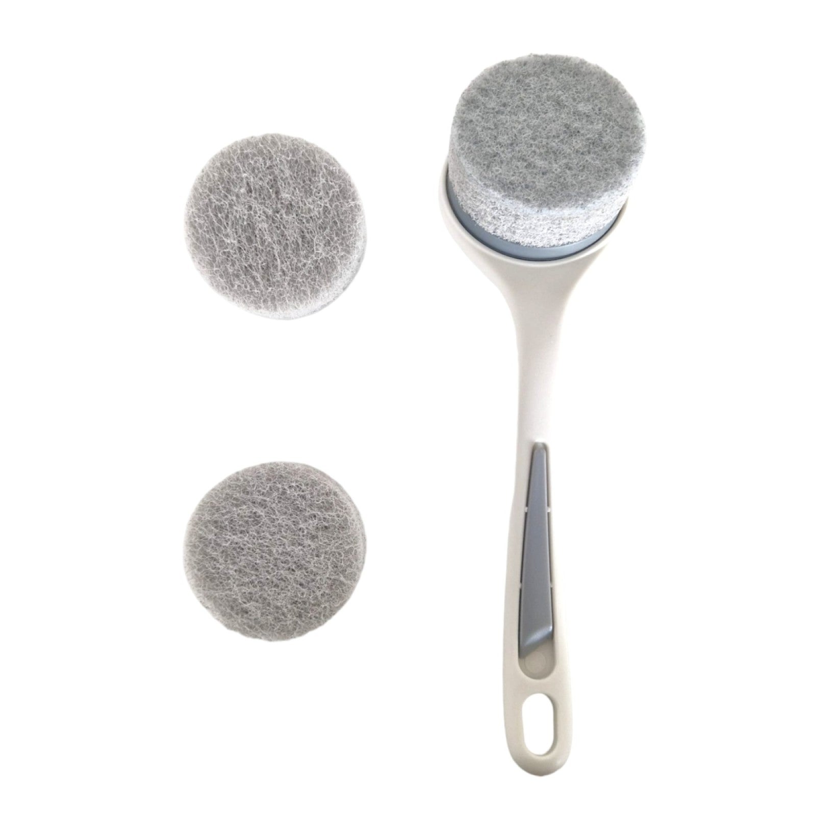 Set: Tava perforata 32 * 22 * 4.6 cm + Perie Pentru Vase,  Alb/Gri deschis | D3162 + D5307