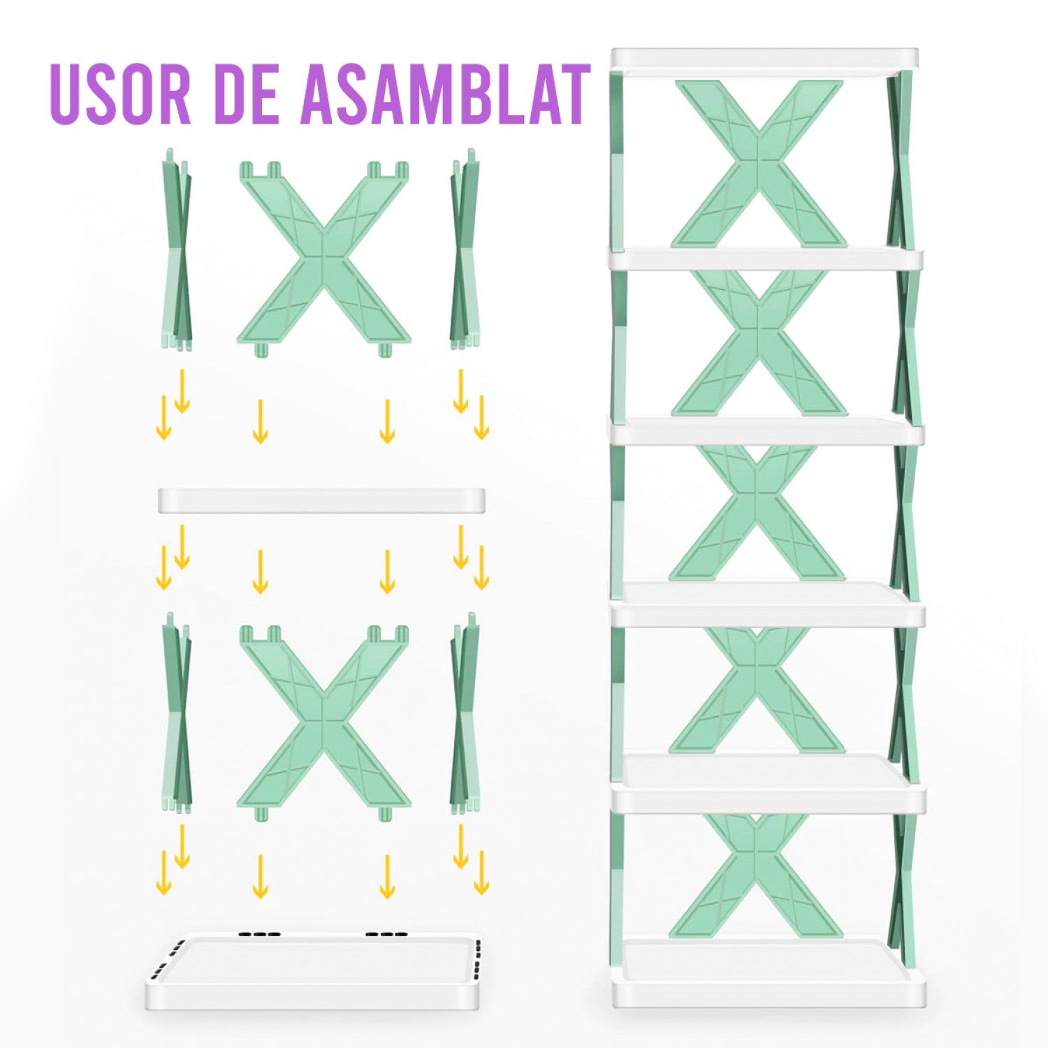 Pantofar Modular, 6 etaje, 24 x 26 x 82 cm  ❘ D5311