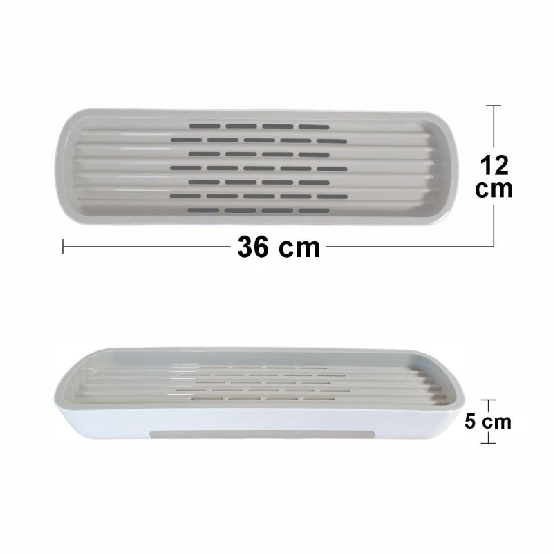 Pachet: Etajeră Baie 32x24x6cm + Etajeră Baie Multifuncțională 12x42x7cm  ❘ D5322 + D5324