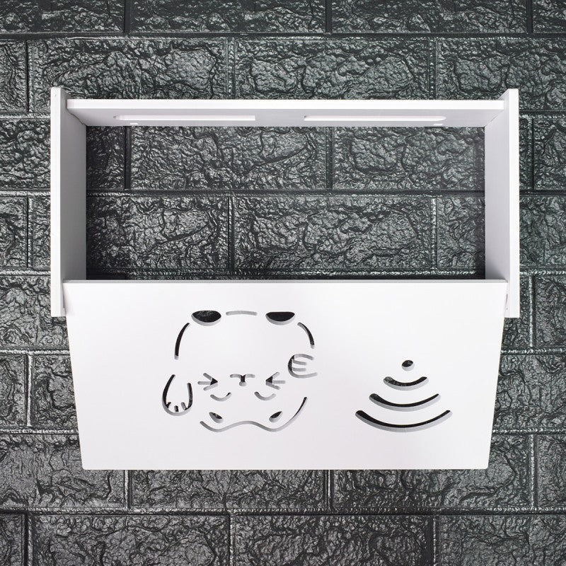 Raft suport Router Wireless, pentru mascare fire și echipament WIFI, 40*20*9.5cm ❘ D5540