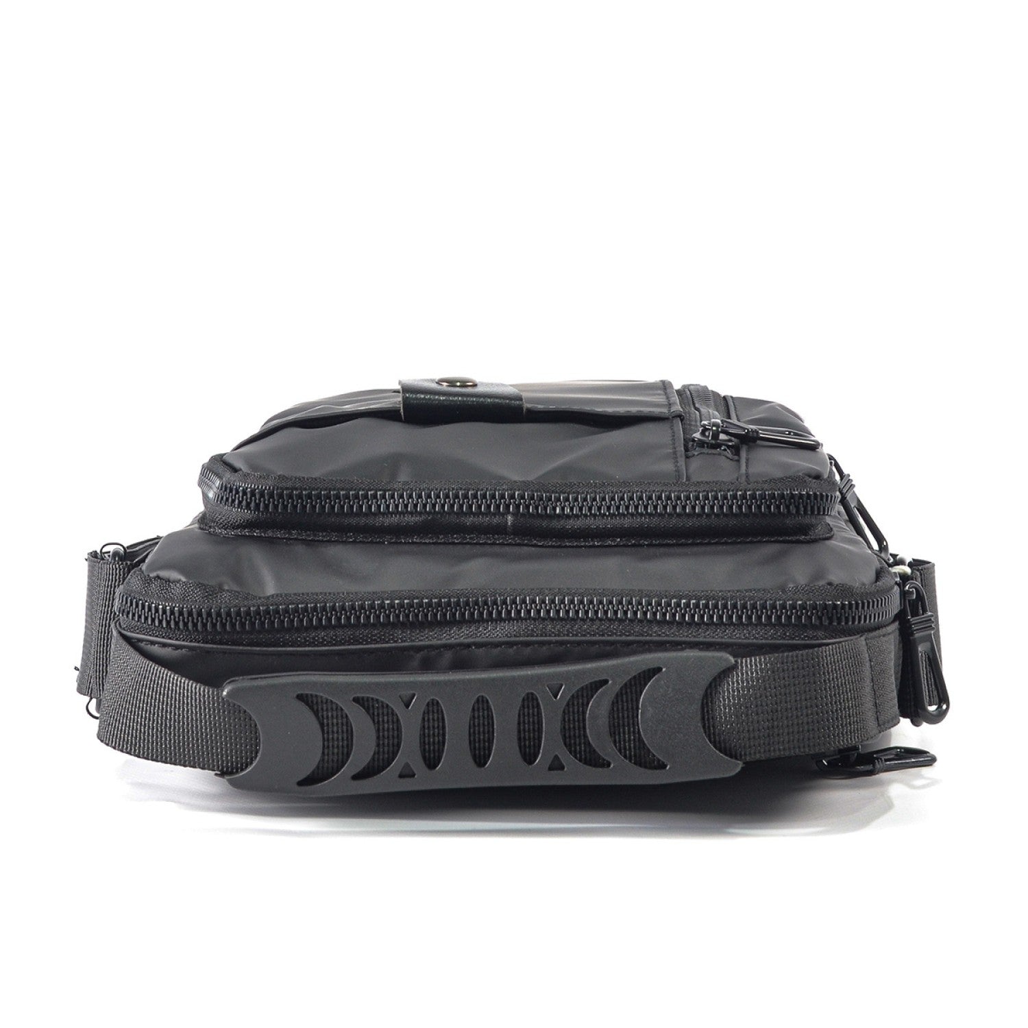 Borsetă bărbați, de umăr, Oxford, 22x5x27 cm, Gri închis/Gri deschis/Albastru ❘