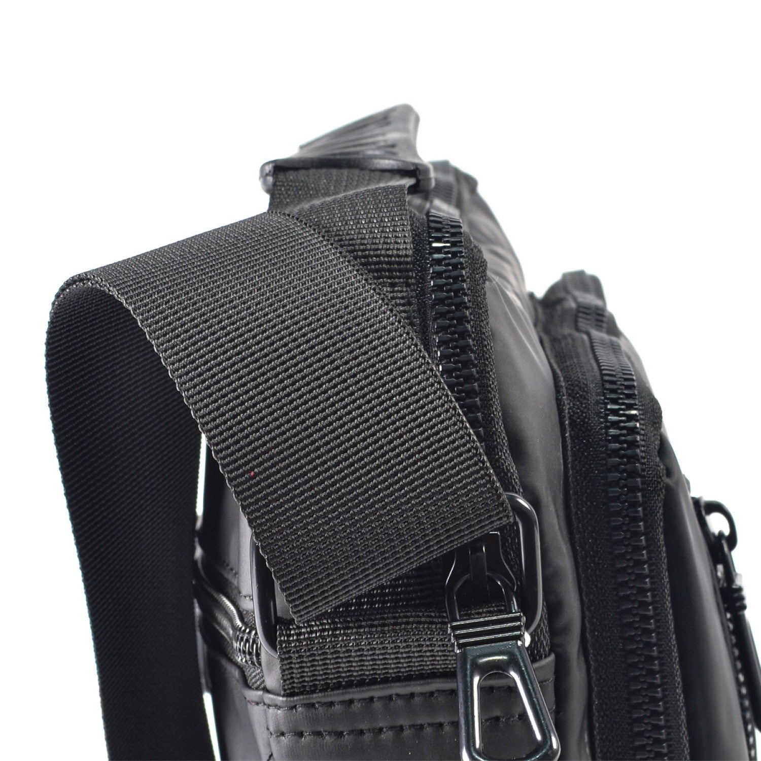 Borsetă bărbați, de umăr, Oxford, 22x5x27 cm, Gri închis/Gri deschis/Albastru ❘