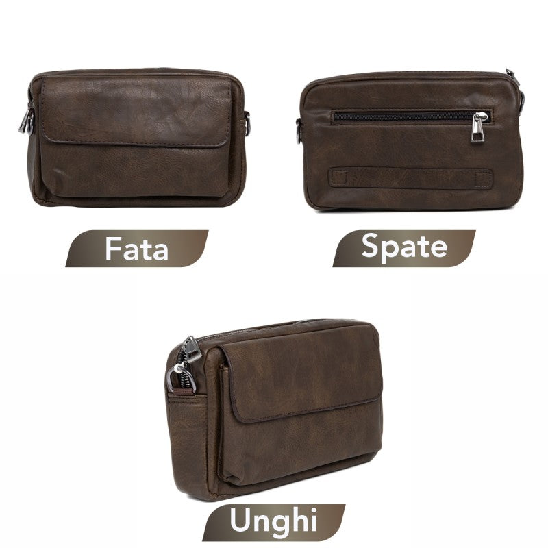 Borsetă bărbați, de umăr, piele ecologică, Naimeed, Multiple Modele | D5443 + D5432 + D5433 + D5444