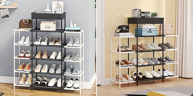 Pantofar Multifuncțional, 6 Nivele, 95 x 22 x 108 cm, Design Modern ❘ D5546