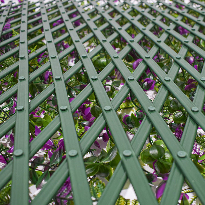 Paravan verde artificial, extensibil, Naimeed D5572, Verde/Mov
