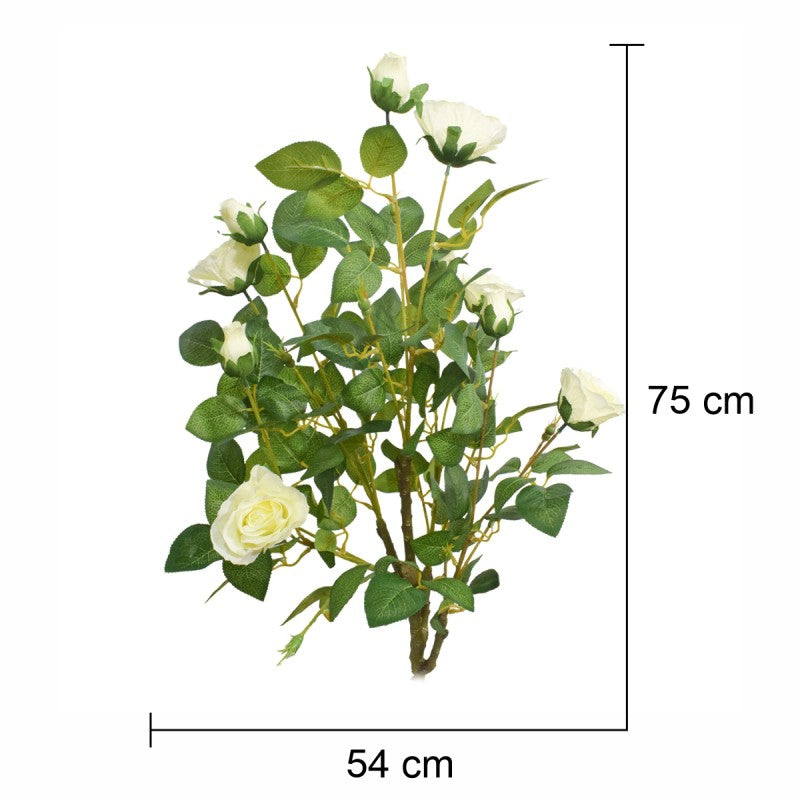 Plantă Artificială Trandafir, fără Ghiveci, 75x54cm, Multiple Culori ❘ D5625