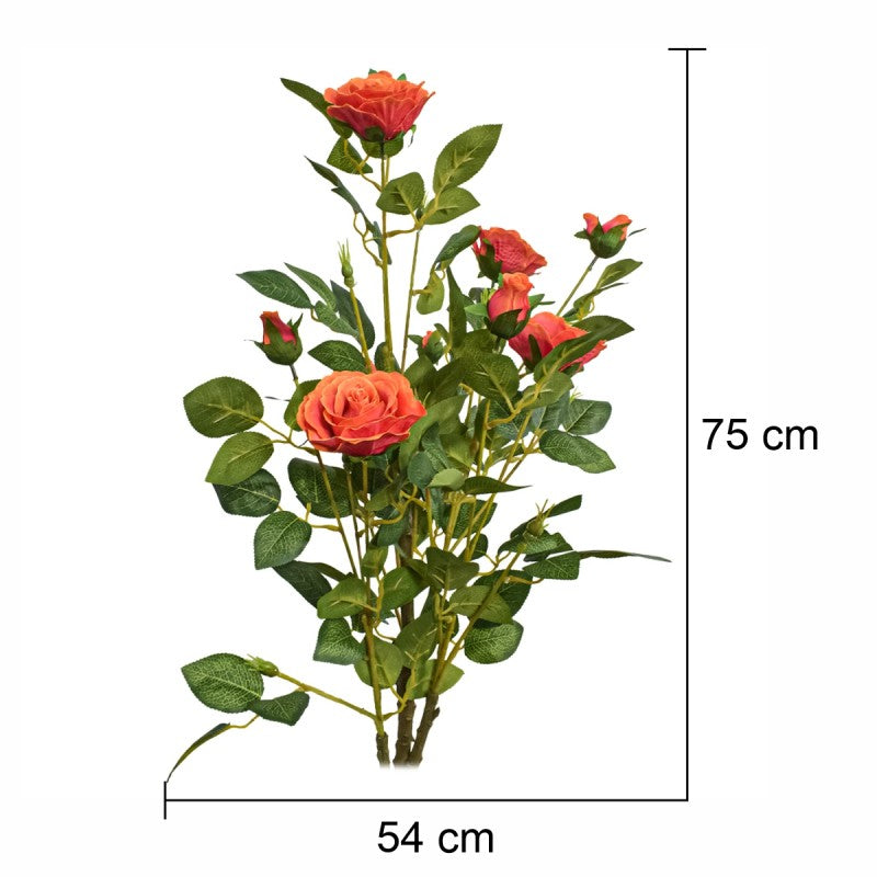 Plantă Artificială Trandafir, fără Ghiveci, 75x54cm, Multiple Culori ❘ D5625