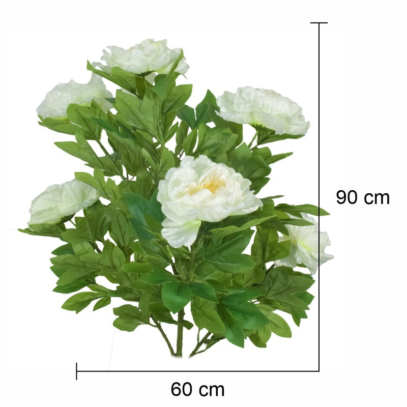 Plantă Artificială Bujor Chinezesc, fără Ghiveci, 90x60cm , Multiple Culori ❘ D5632