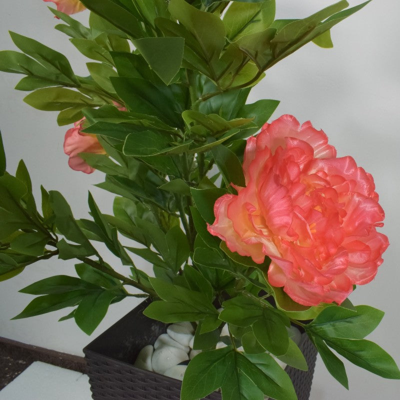 Plantă Artificială Bujor Chinezesc, fără Ghiveci, 90x60cm , Multiple Culori ❘ D5632