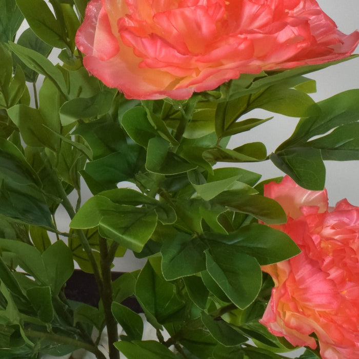 Floare artificiala, Bujor Chinezesc fara ghiveci, Naimeed D5632, 90x60 cm, Roz