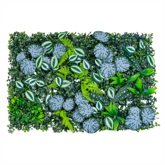 Panou din Plante Artificiale, cu Frunze, Verde Multicolor, 600x400mm, Diverse Modele | D5901 + D5897