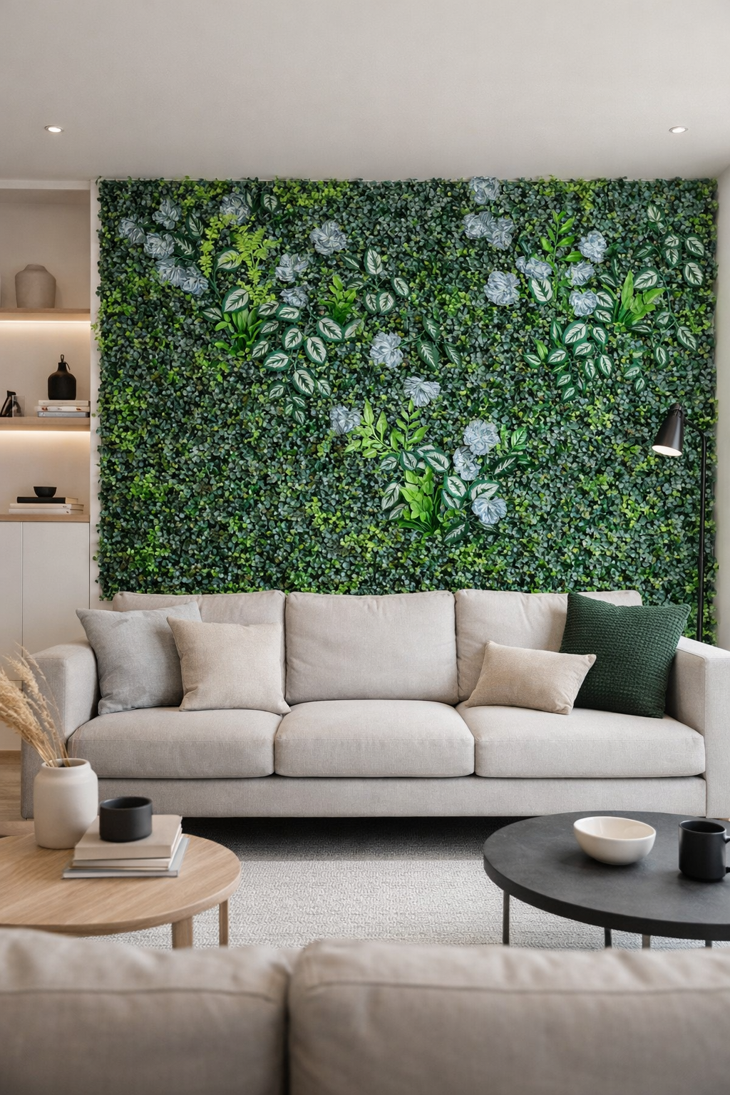 Panou din Plante Artificiale, cu Frunze, Verde Multicolor, 600x400mm, Diverse Modele | D5901 + D5897