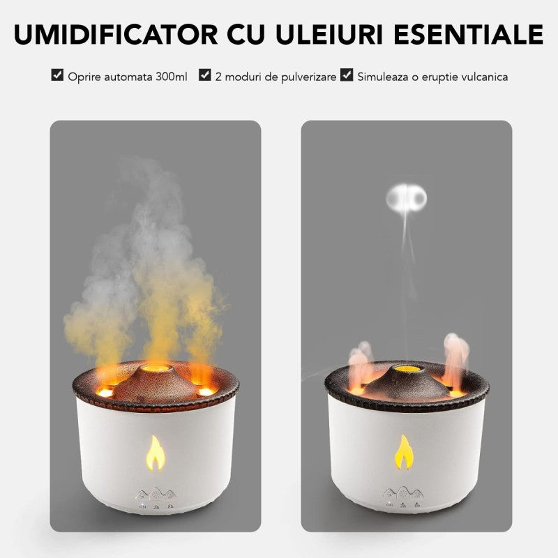 Umidificator cu Aromaterapie, 130 x 110 x 130 mm, Alb ❘ D6031