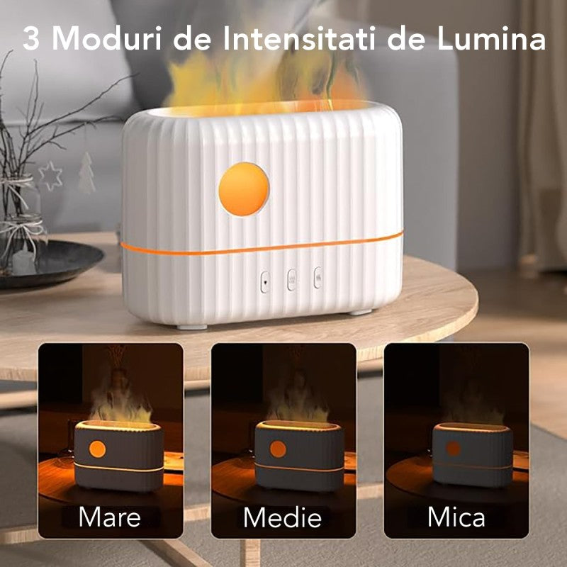 Umidificator cu aromaterapie, 168x120x80mm, Alb + CADOU 2 x Uleiuri aromatice ❘ D6048-alb-umidificator