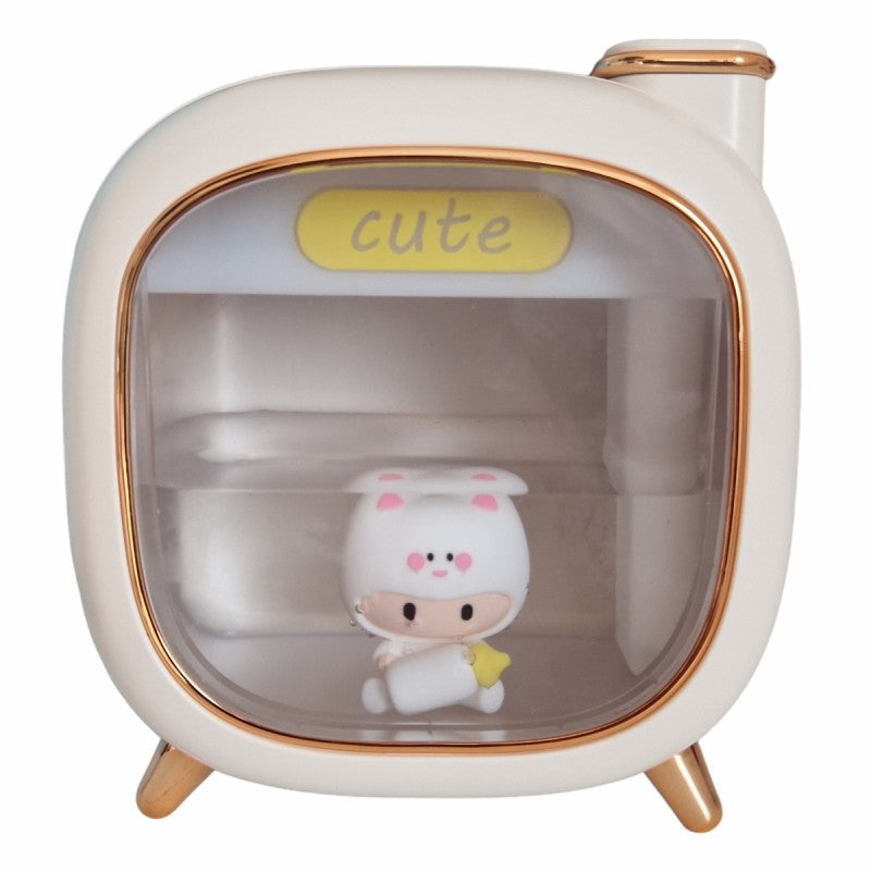 Umidificator cu aromaterapie pentru copii, 120x126x88 mm, Crem/Roz/Verde + CADOU 1 x Ulei aromatic ❘ D6069