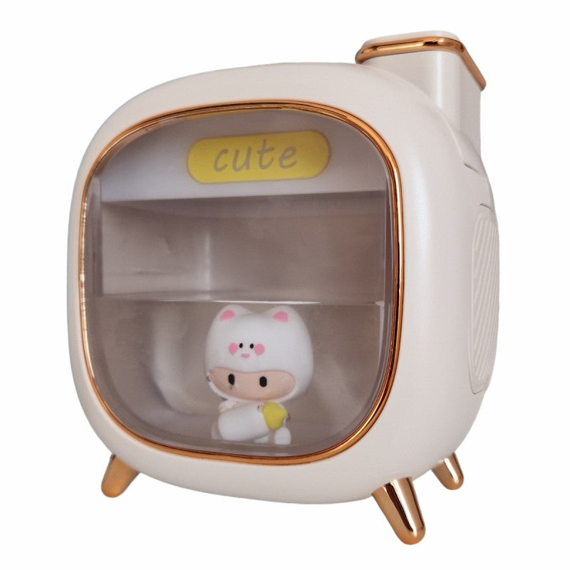 Umidificator cu aromaterapie pentru copii, 120x126x88 mm, Crem/Roz/Verde + CADOU 1 x Ulei aromatic ❘ D6069