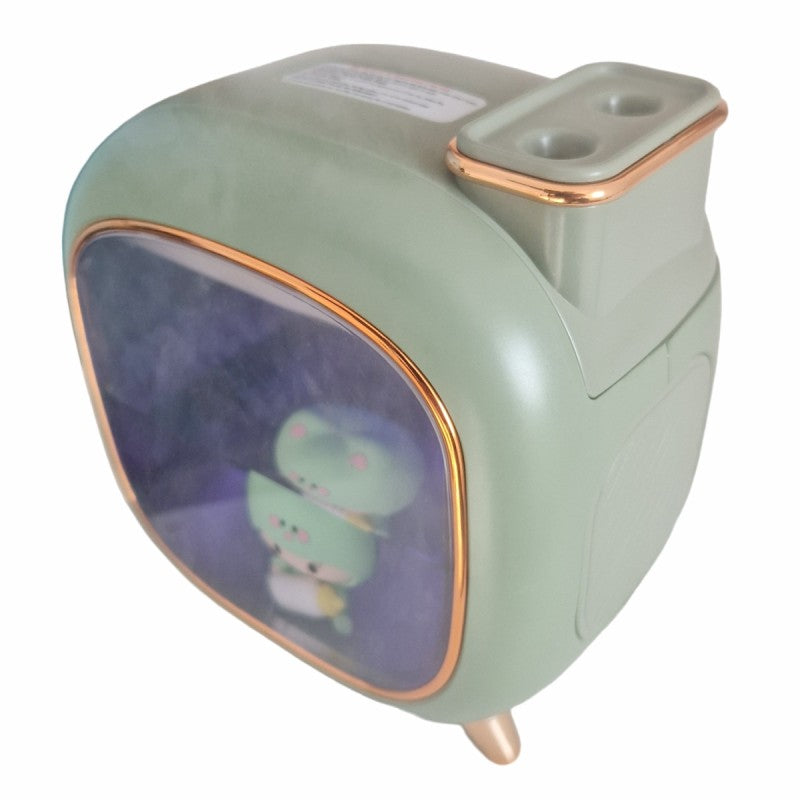 Umidificator cu aromaterapie pentru copii, 120x126x88 mm, Crem/Roz/Verde + CADOU 1 x Ulei aromatic ❘ D6069