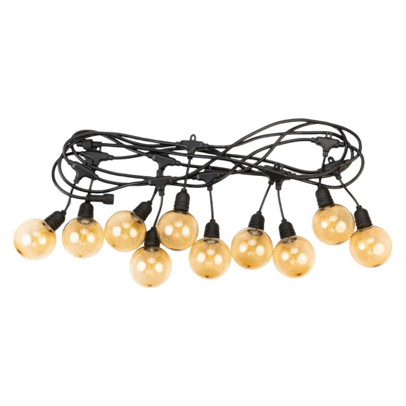 Pachet: 2 + 1 Gratis Ghirlandă Luminoasă, Decorativă, Interconectabilă, 5m, 10 Becuri LED, Lumina Albă Caldă ❘ Naimeed D6104