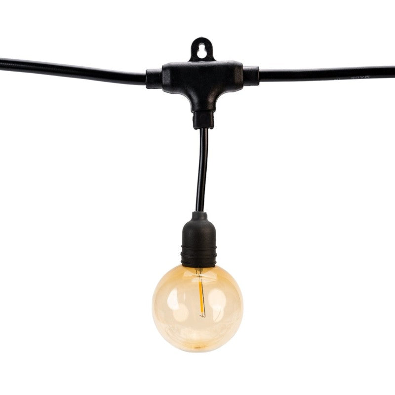 Pachet: 2 + 1 Gratis Ghirlandă Luminoasă, Decorativă, Interconectabilă, 5m, 10 Becuri LED, Lumina Albă Caldă ❘ Naimeed D6104