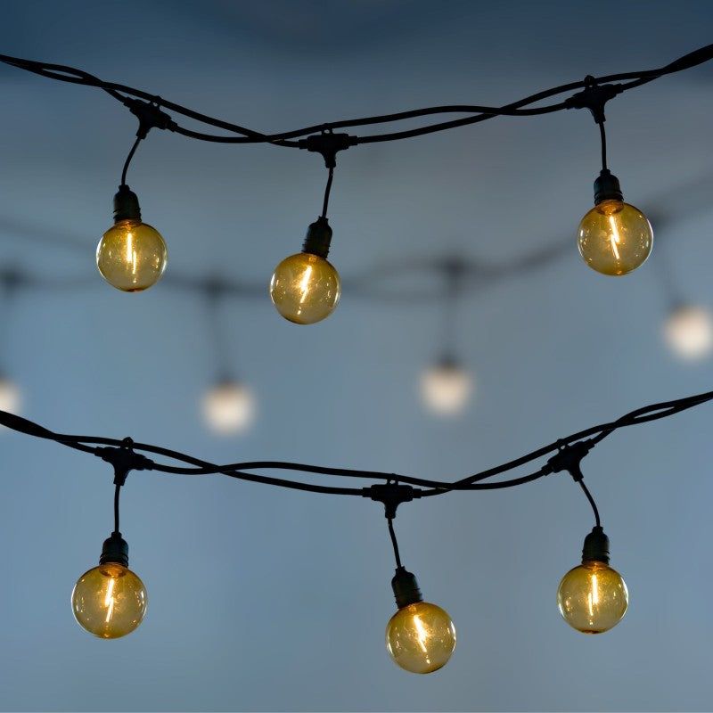 Pachet: 2 + 1 Gratis Ghirlandă Luminoasă, Decorativă, Interconectabilă, 5m, 10 Becuri LED, Lumina Albă Caldă ❘ Naimeed D6104