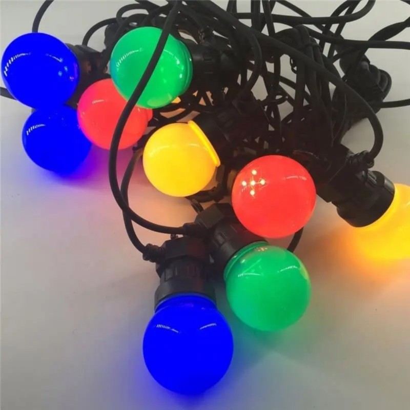 Pachet: 2 + 1 Gratis Ghirlandă Luminoasă, Decorativă, Interconectabilă, 5m, 10 Becuri LED, Lumină Multicolor ❘ Naimeed D6110