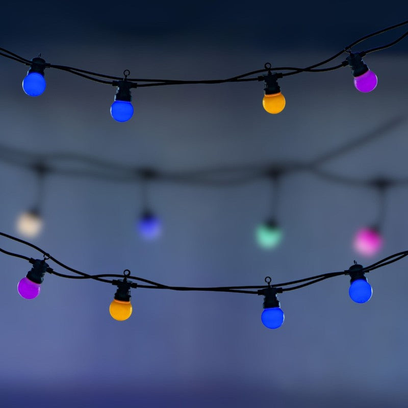 Pachet: 2 + 1 Gratis Ghirlandă Luminoasă, Decorativă, Interconectabilă, 5m, 10 Becuri LED, Lumină Multicolor ❘ Naimeed D6110