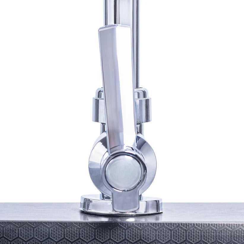 Baterie chiuvetă Naimeed pentru o singură alimentare (apă caldă sau rece) – design modern, rotire 360° și 2 moduri de jet, Argintiu ❘ D6183